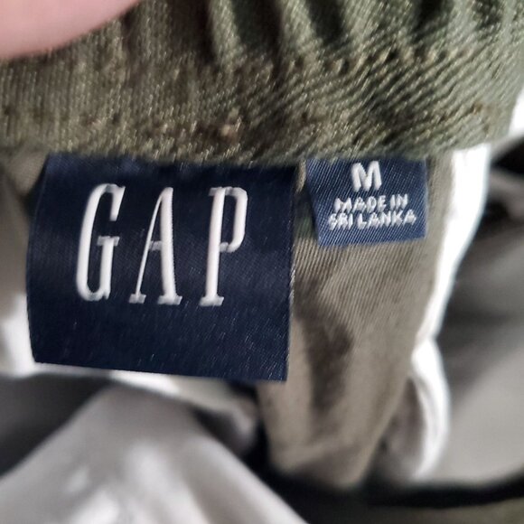 Gap Pants Womens Medium Moss Green Woven Elastic Cuffs Drawstring Jogger - Picture 2 of 10